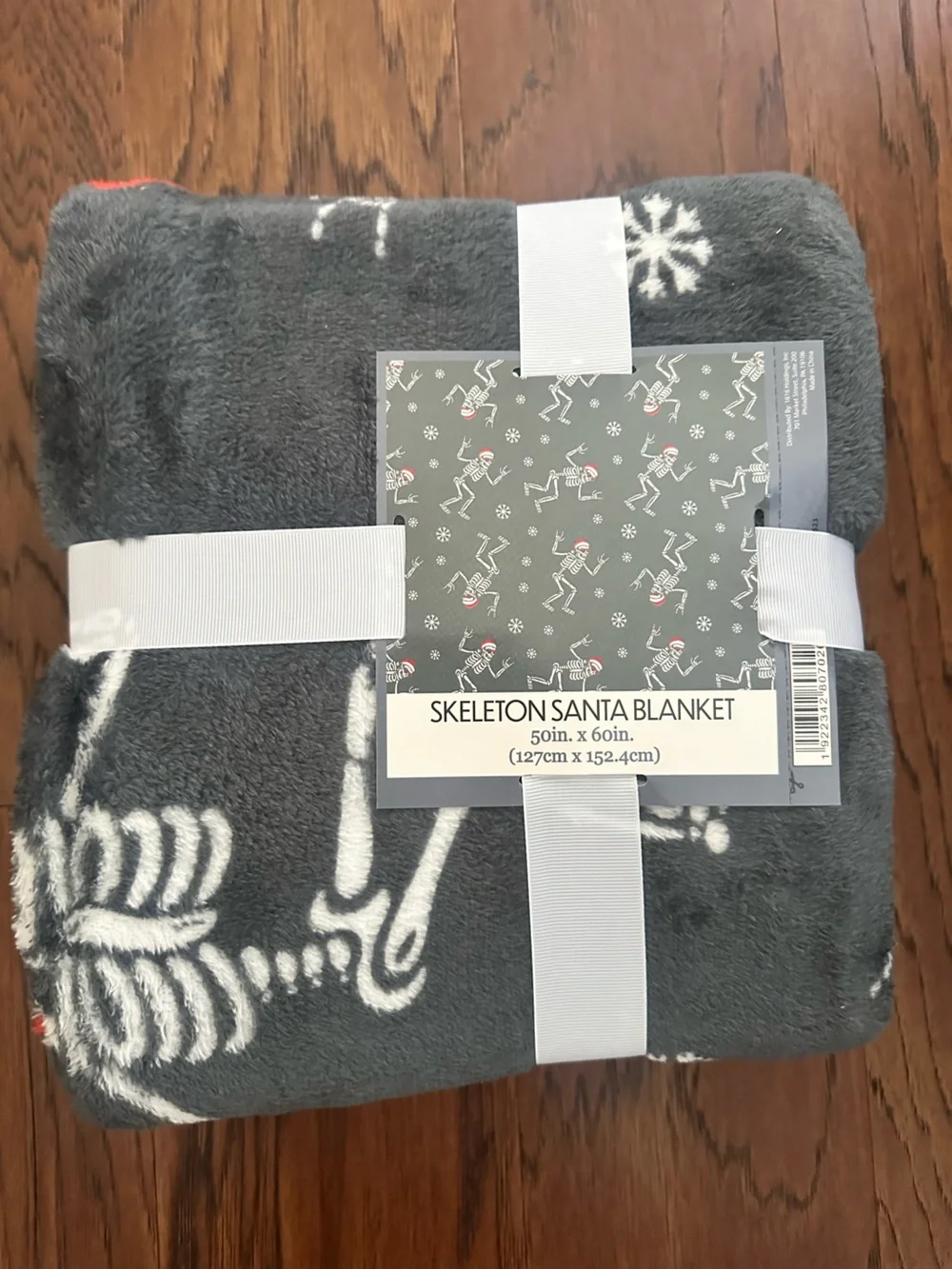 New Skeleton Santa Throw Blanket - 50in x 60in - Halloween - Christmas Holiday